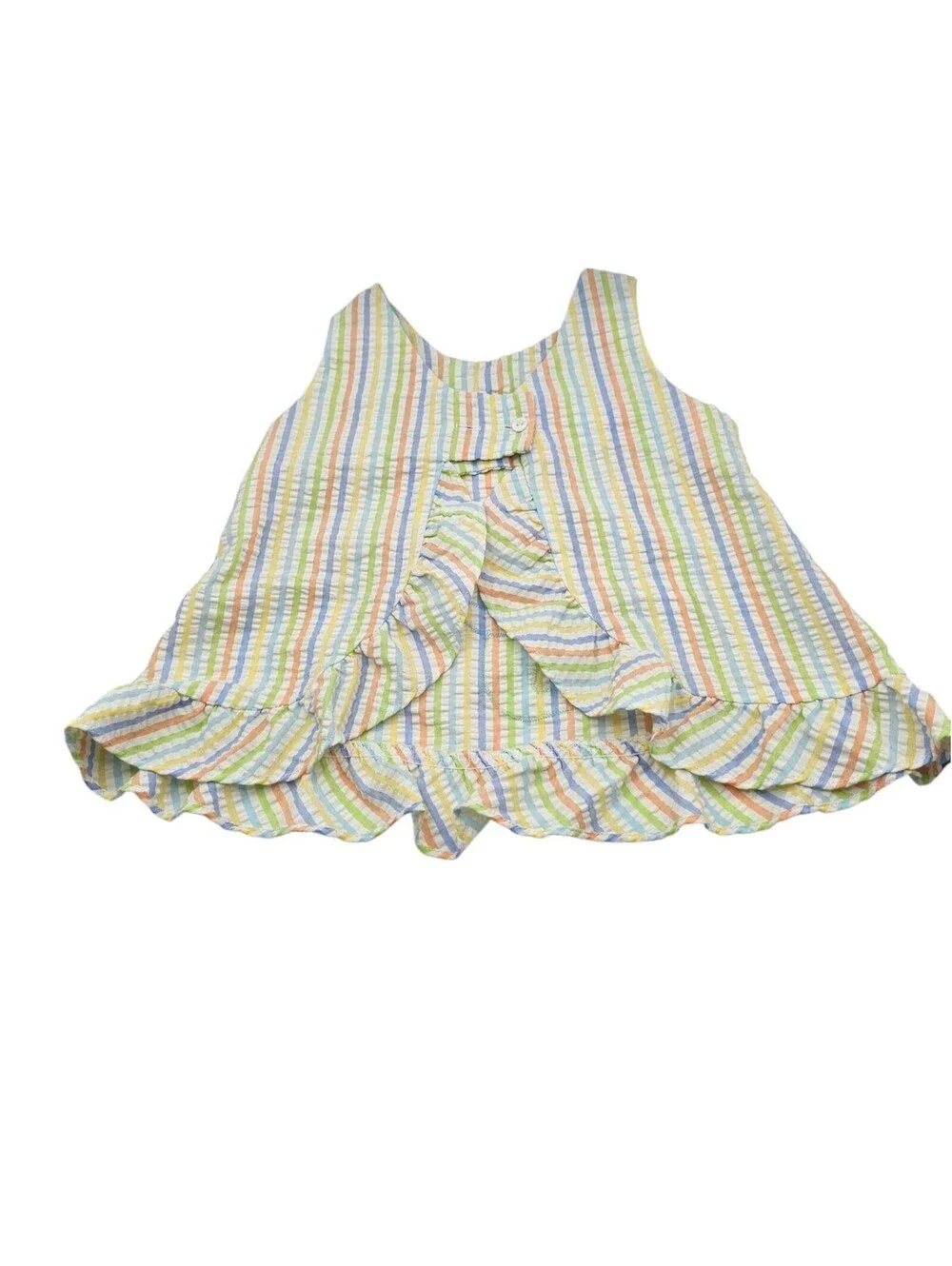 Funtasia Too Dallas Girls Sz 24M Seersucker Tank Top Mermaid Striped Nautical